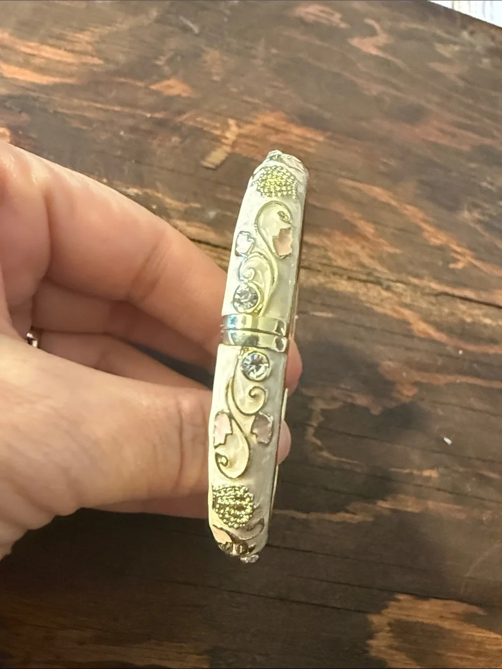 Gold Plated Crown Motif Bangle Bracelet - Women Jewelry